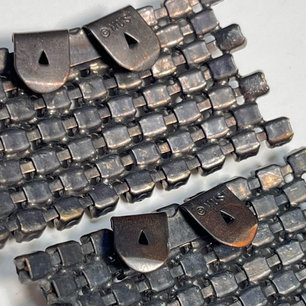 Vintage Musi Black Rhinestone Rectangle Shoe Clips Set - Picture 3 of 5